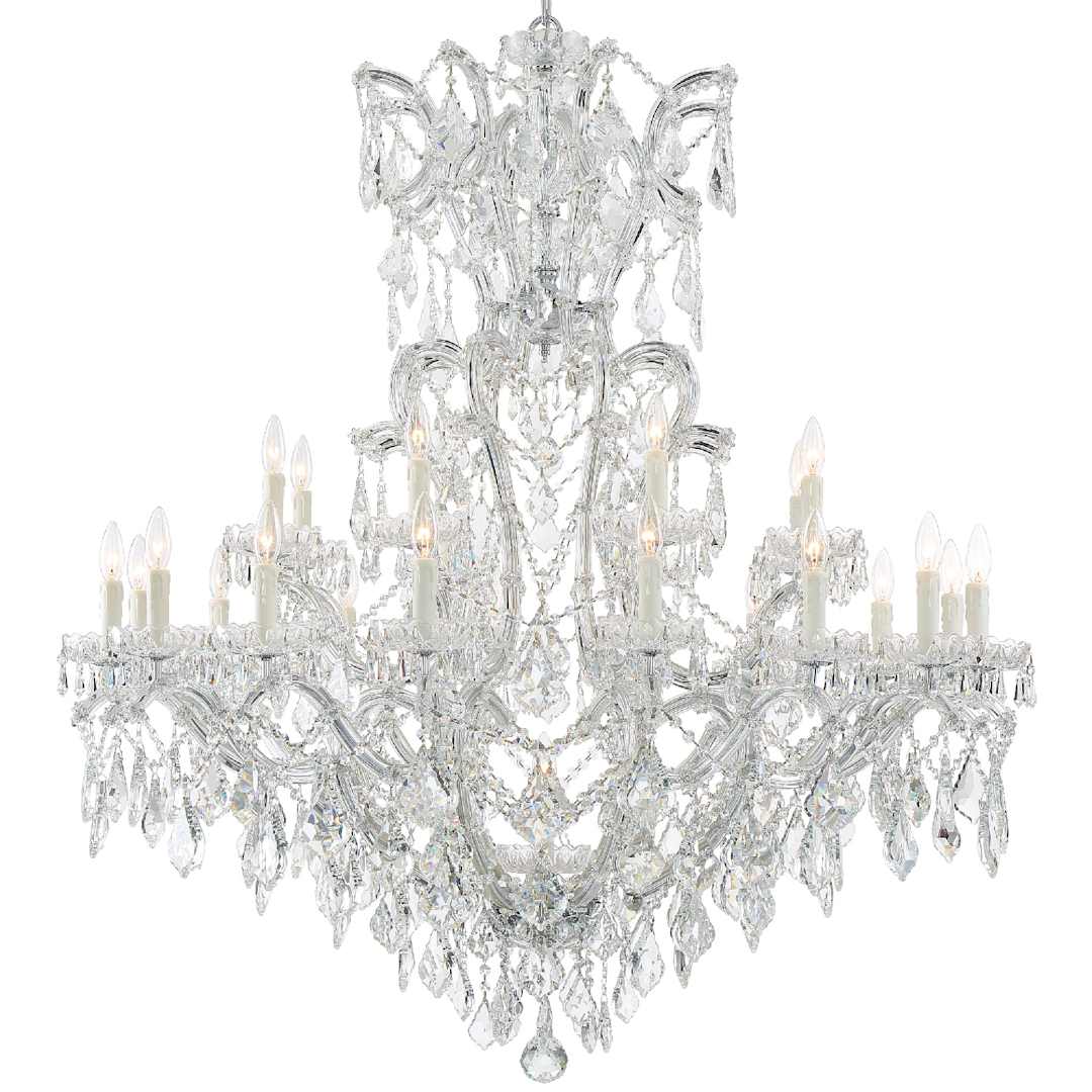 Maria Theresa 25 Light 46" Wide Crystal Chandelier with Hand Cut Crystal Accents