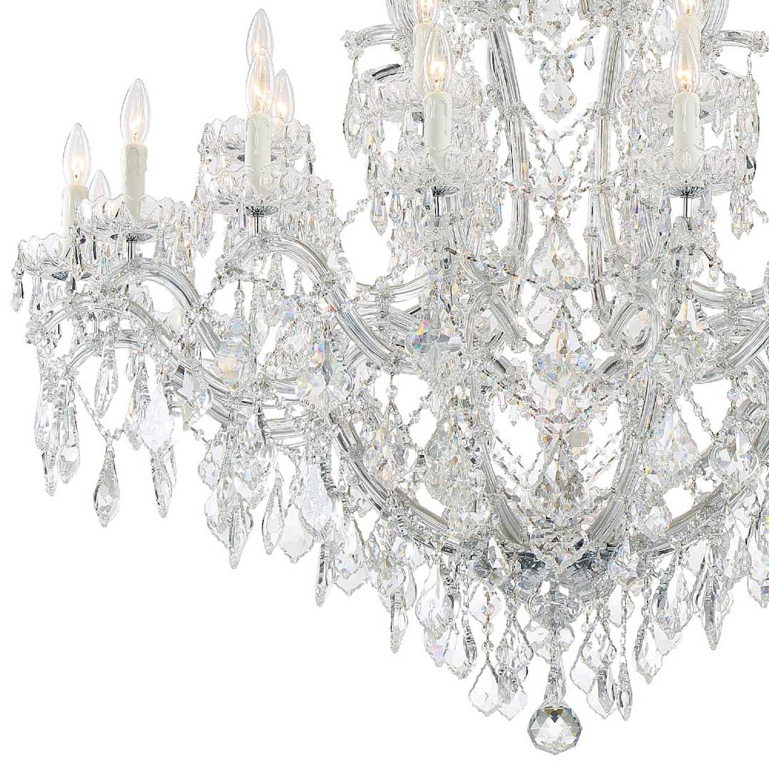 Maria Theresa 25 Light 46" Wide Crystal Chandelier with Hand Cut Crystal Accents