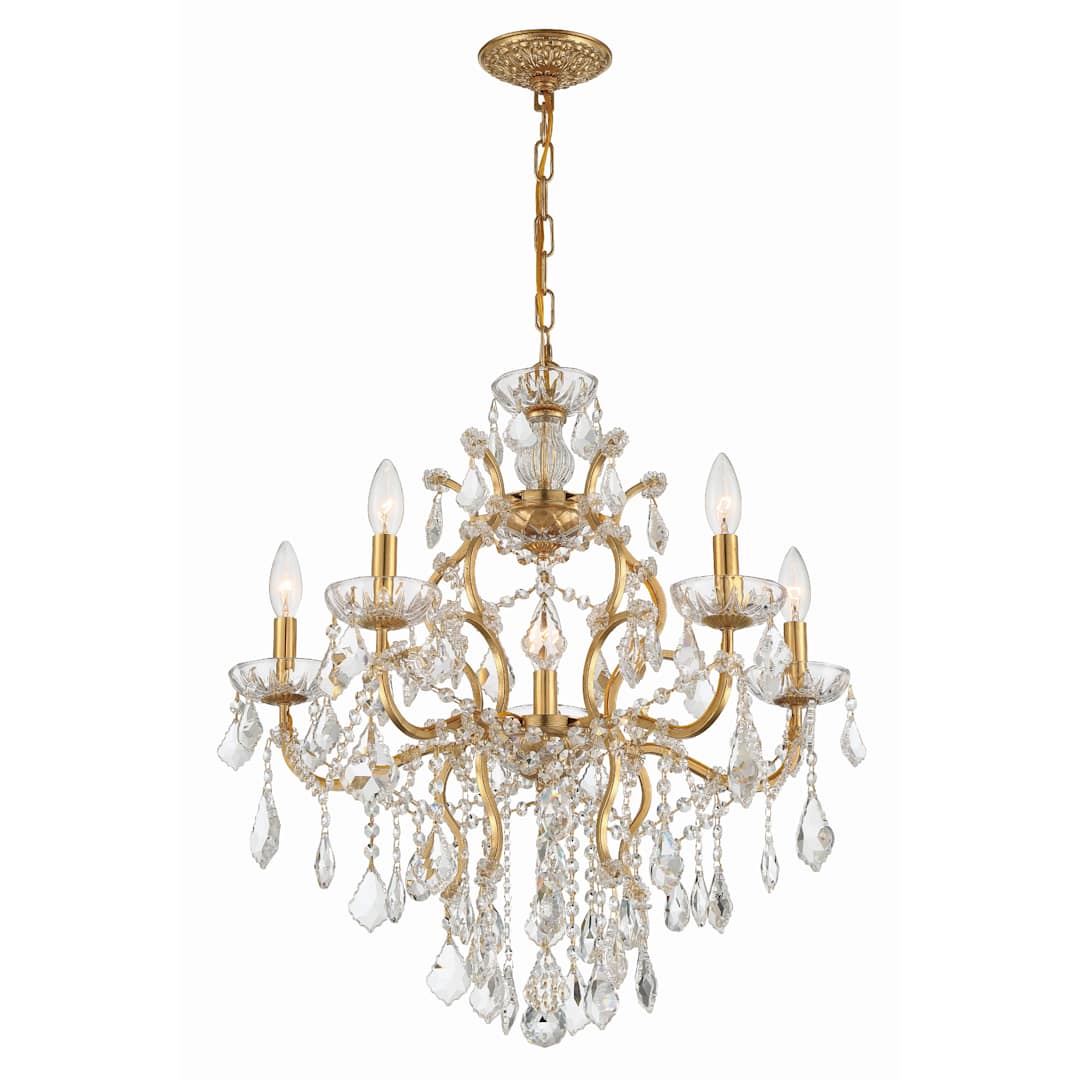 Filmore 6 Light 23" Wide Crystal Chandelier with Swarovski Strass Crystal Accents