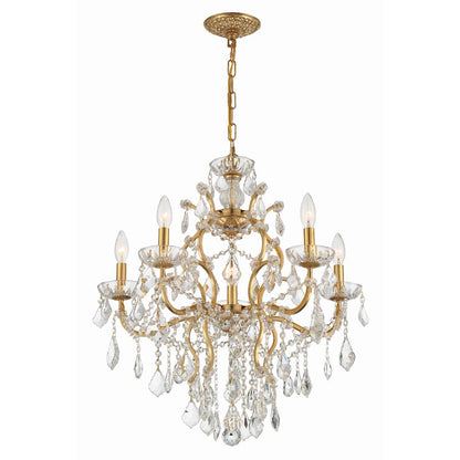Filmore 6 Light 23" Wide Crystal Chandelier with Swarovski Strass Crystal Accents