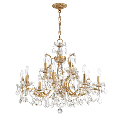 Filmore 12 Light 29" Wide Crystal Candle Style Chandelier