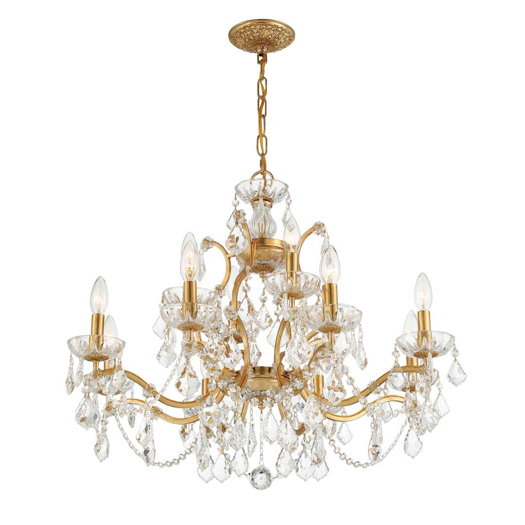 Filmore 12 Light 29" Wide Crystal Candle Style Chandelier
