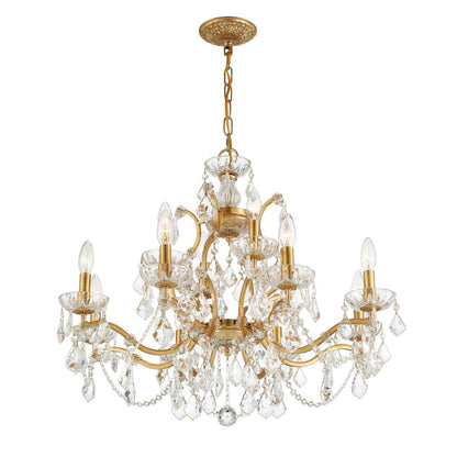 Filmore 12 Light 29" Wide Crystal Candle Style Chandelier
