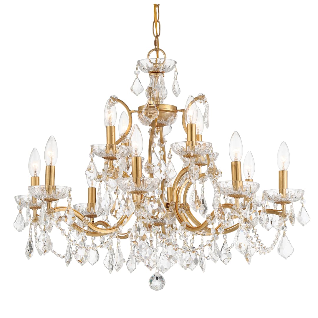 Filmore 29" Wide 12 Light Crystal Candle Style Chandelier