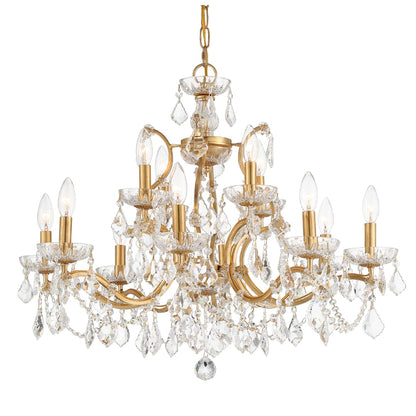 Filmore 29" Wide 12 Light Crystal Candle Style Chandelier