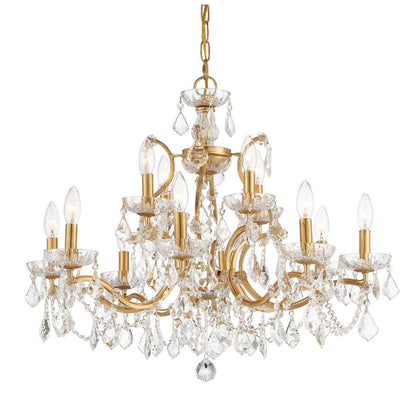 Filmore 12 Light 29" Wide Crystal Candle Style Chandelier