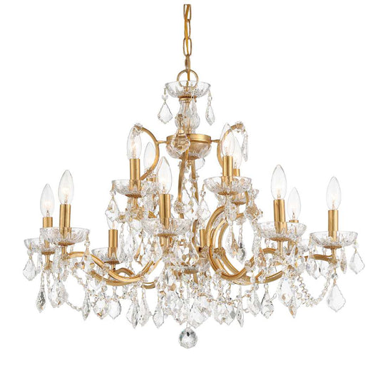 Filmore 12 Light 29" Wide Crystal Candle Style Chandelier