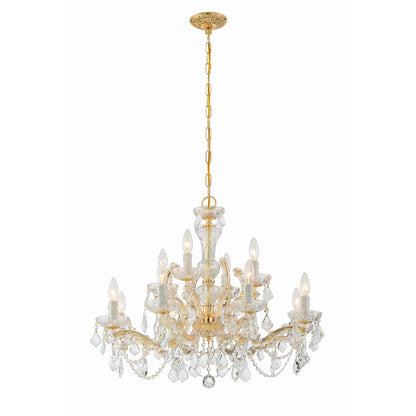 Maria Theresa 12 Light 29" Wide Crystal Chandelier with Swarovski Strass Crystal Accents