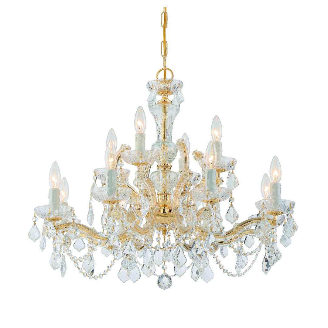 Maria Theresa 12 Light 29" Wide Crystal Chandelier with Swarovski Spectra Crystal Accents