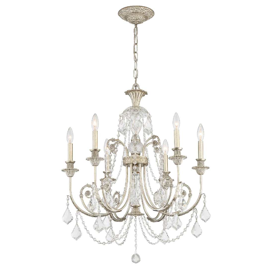 Regis 6 Light 26" Wide Crystal Chandelier with Swarovski Strass Crystal Accents