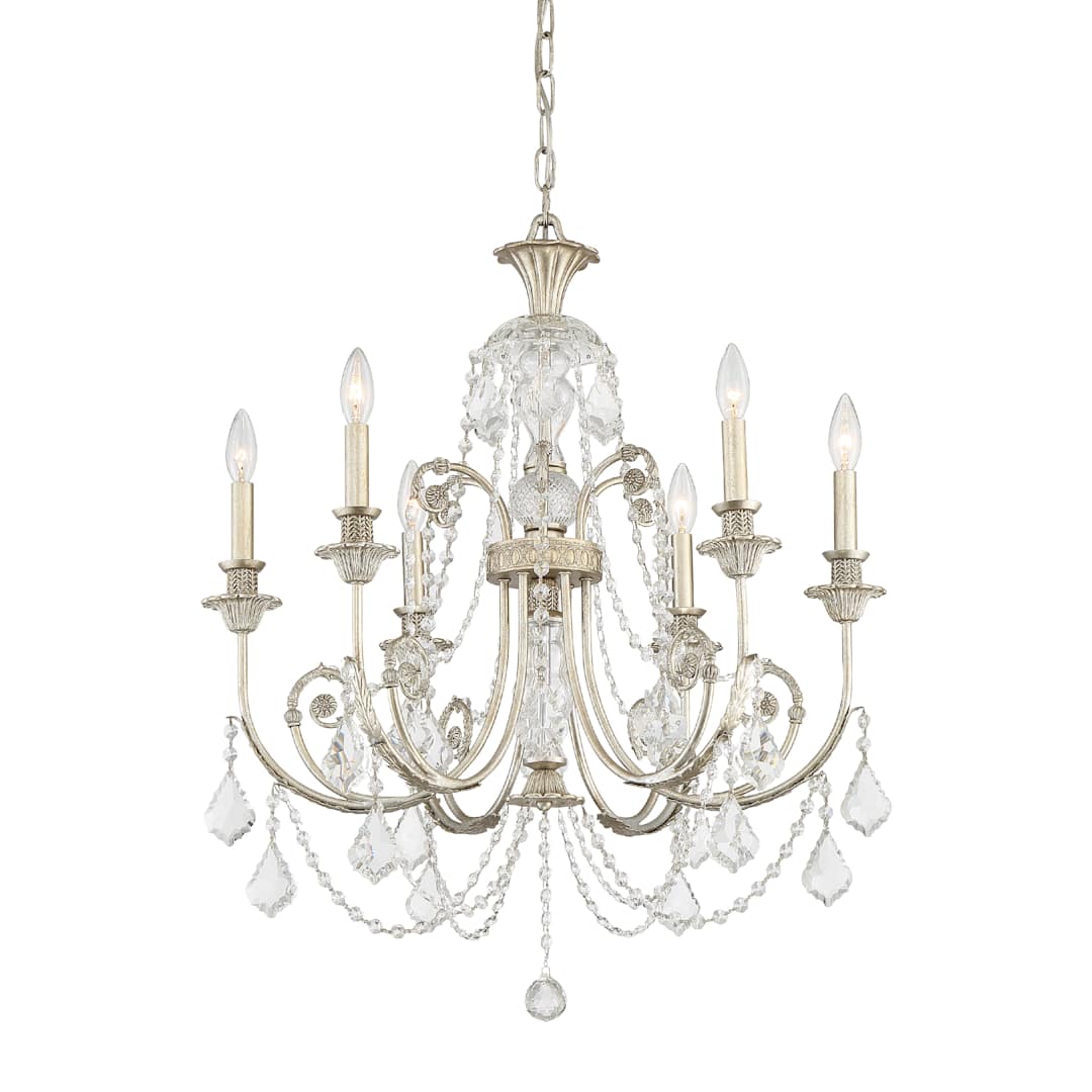 Regis 6 Light 26" Wide Crystal Chandelier with Swarovski Strass Crystal Accents