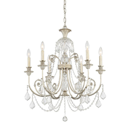 Regis 6 Light 26" Wide Crystal Chandelier with Swarovski Strass Crystal Accents