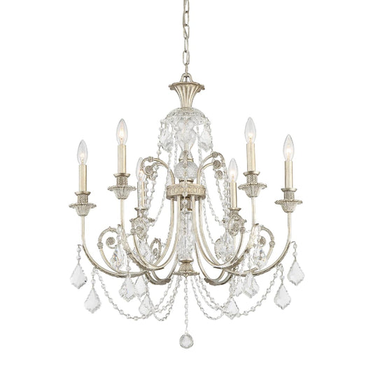 Regis 6 Light 26" Wide Crystal Chandelier with Swarovski Strass Crystal Accents