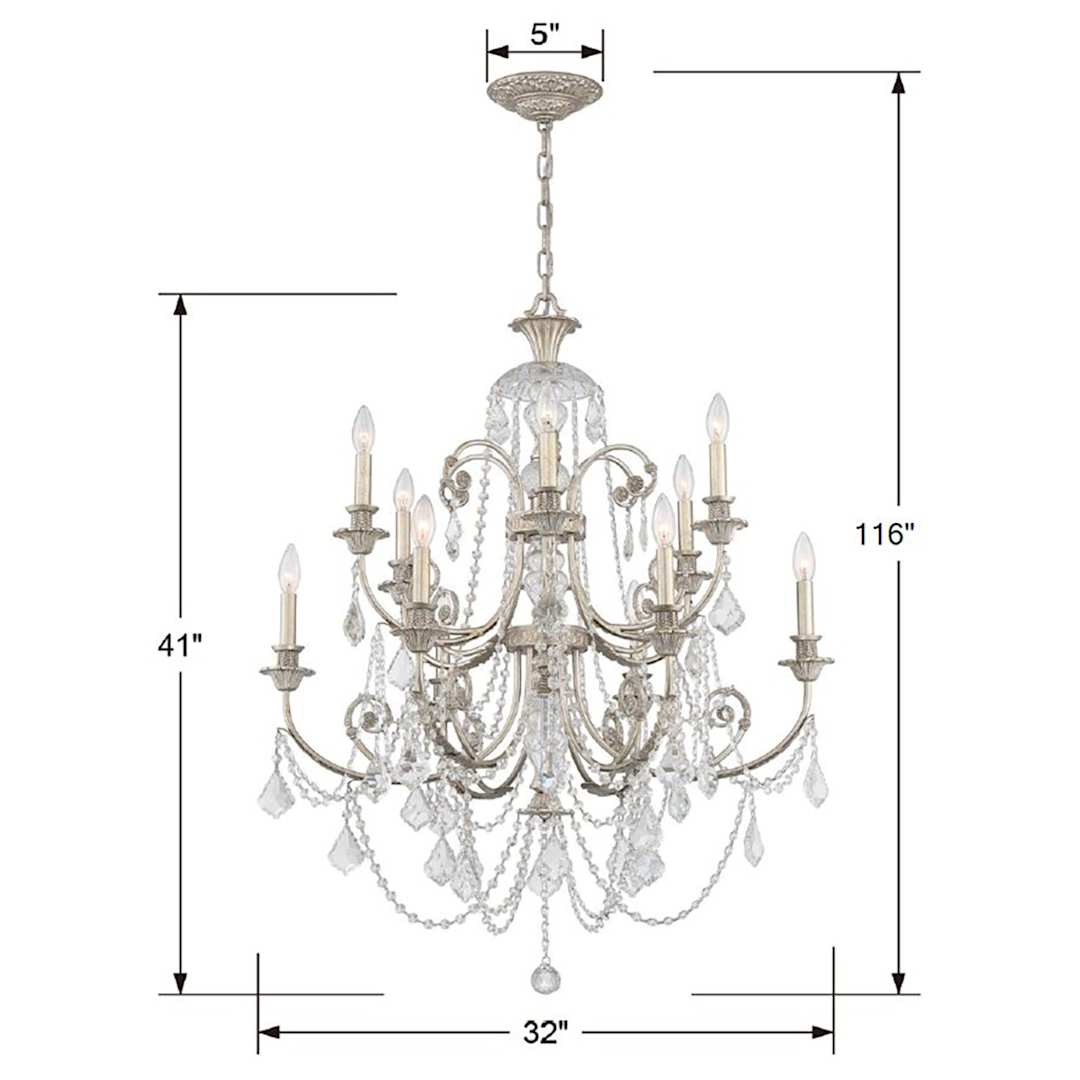 Regis 12 Light 32" Wide Crystal Chandelier with Swarovski Strass Crystal Accents