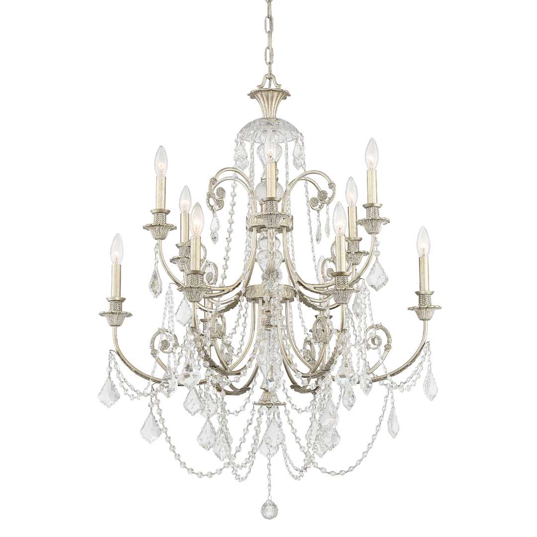 Regis 12 Light 32" Wide Crystal Chandelier with Swarovski Strass Crystal Accents