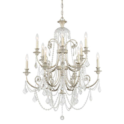 Regis 12 Light 32" Wide Crystal Chandelier with Swarovski Strass Crystal Accents