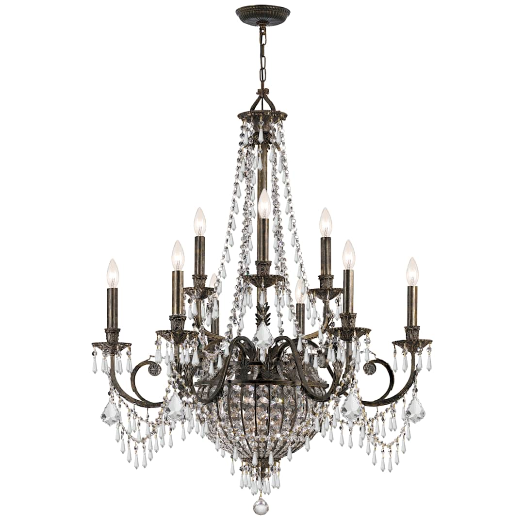 Vanderbilt 12 Light 34" Wide Crystal Chandelier with Hand Cut Crystal Accents