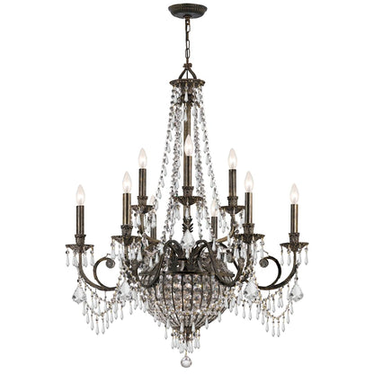 Vanderbilt 12 Light 34" Wide Crystal Chandelier with Hand Cut Crystal Accents