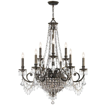 Vanderbilt 12 Light 34" Wide Crystal Chandelier with Hand Cut Crystal Accents