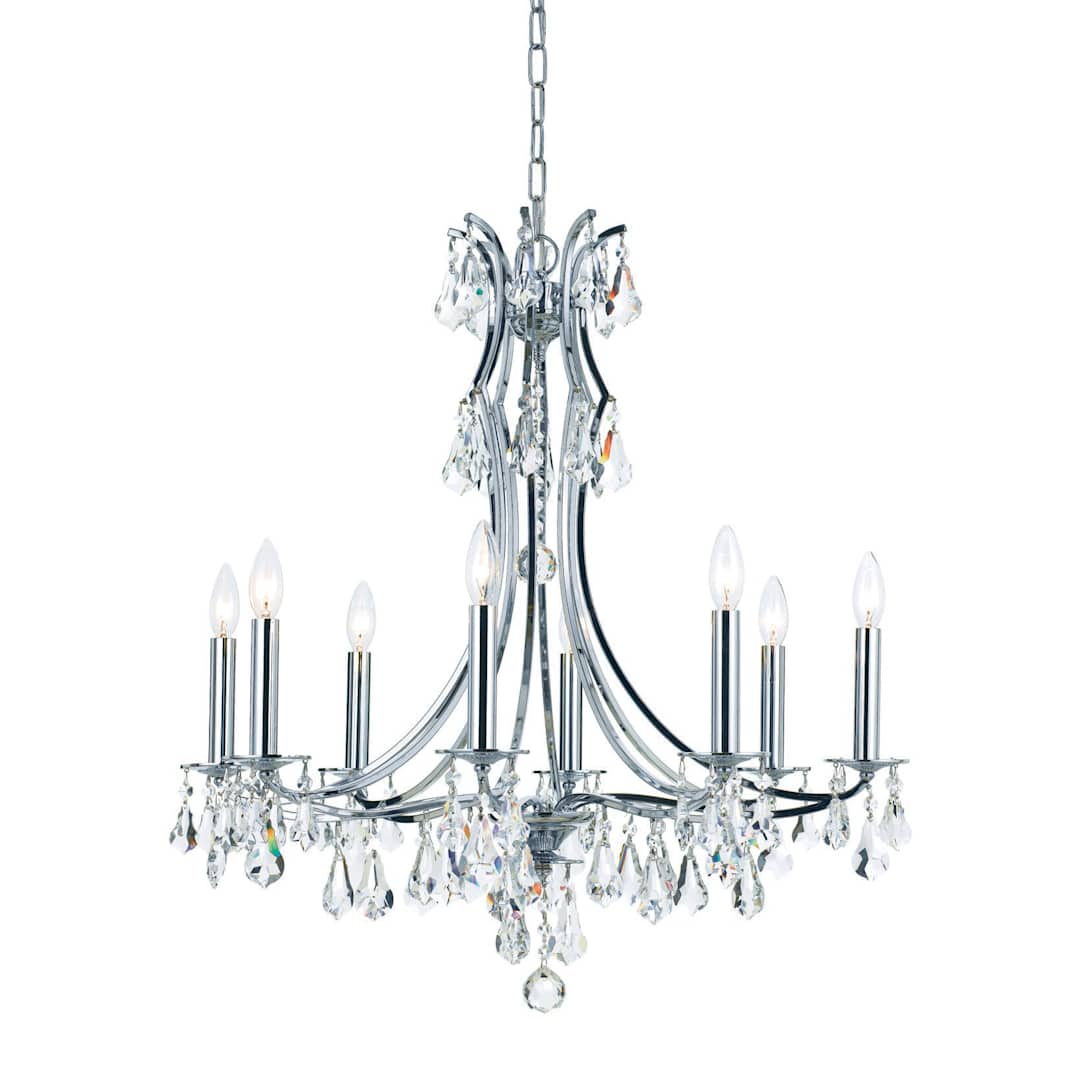 Cedar 8 Light 28" Wide Crystal Chandelier with Swarovski Strass Crystal Accents