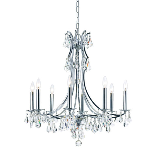 Cedar 8 Light 28" Wide Crystal Chandelier with Swarovski Strass Crystal Accents