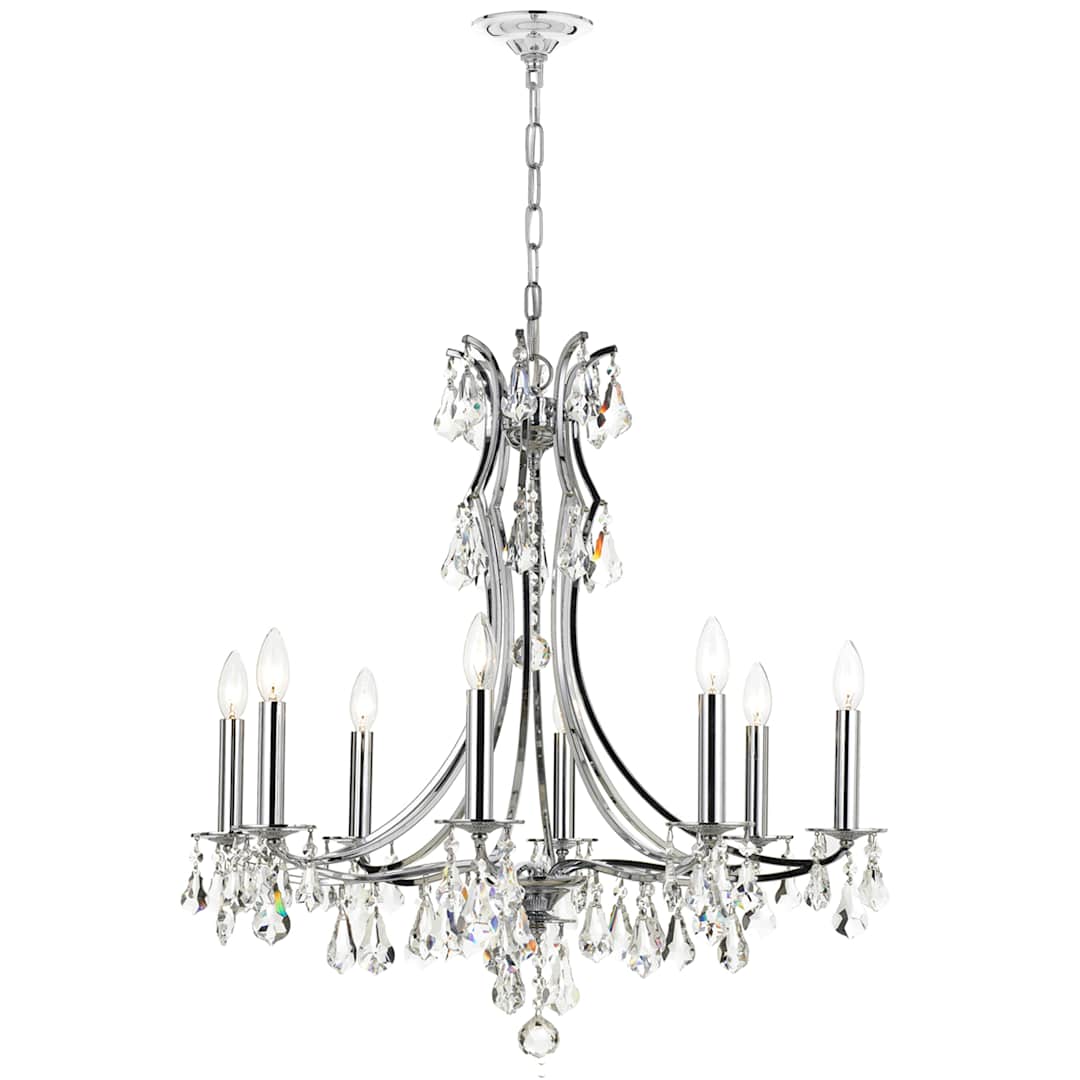Cedar 8 Light 28" Wide Crystal Chandelier with Swarovski Strass Crystal Accents