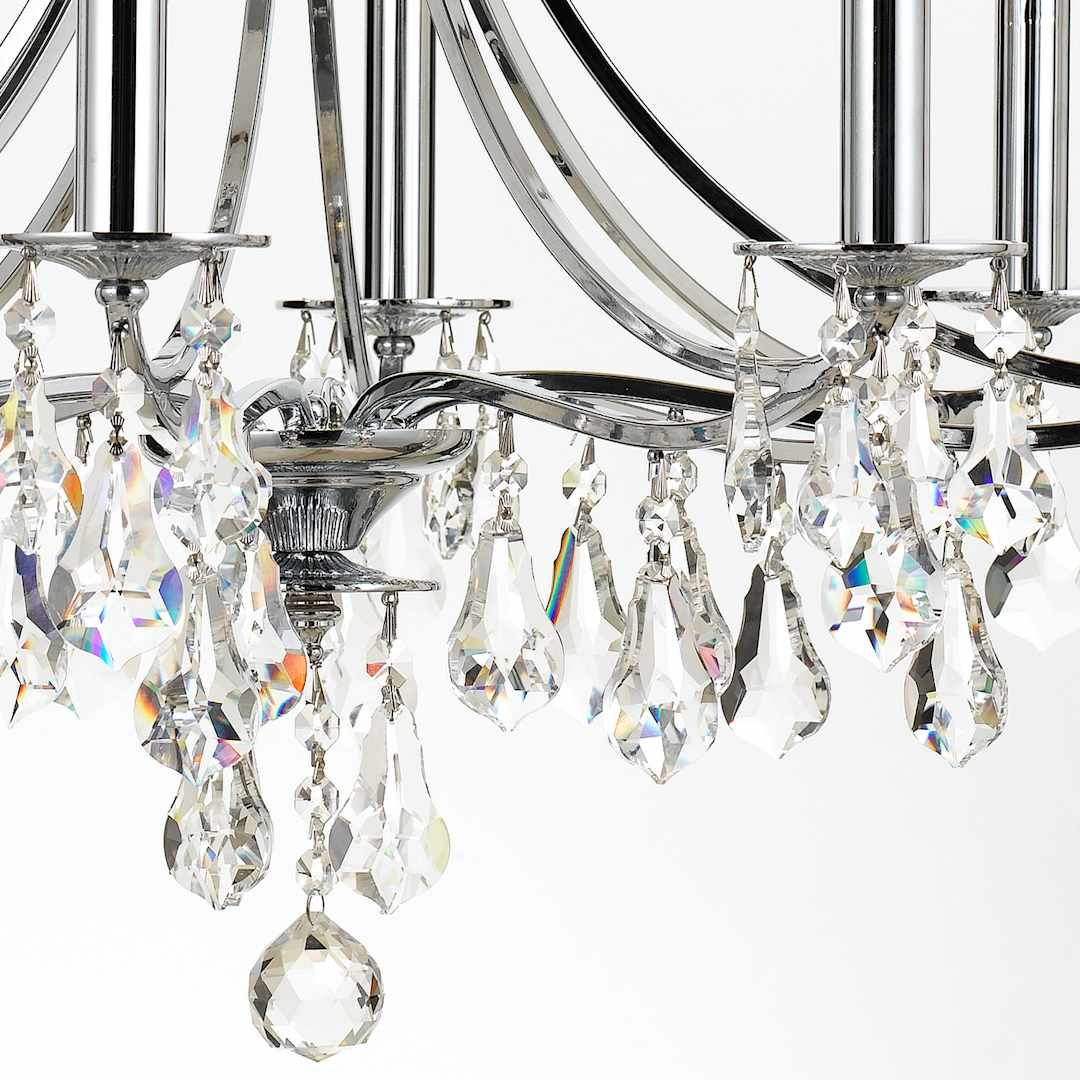 Cedar 8 Light 28" Wide Crystal Chandelier with Swarovski Strass Crystal Accents