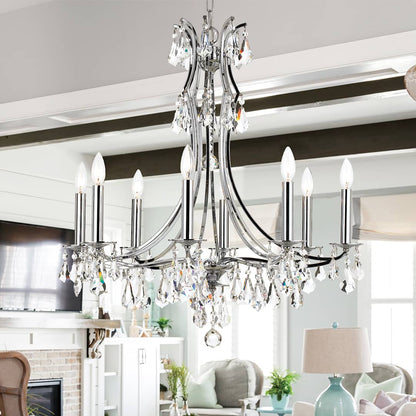 Cedar 8 Light 28" Wide Crystal Chandelier with Swarovski Strass Crystal Accents