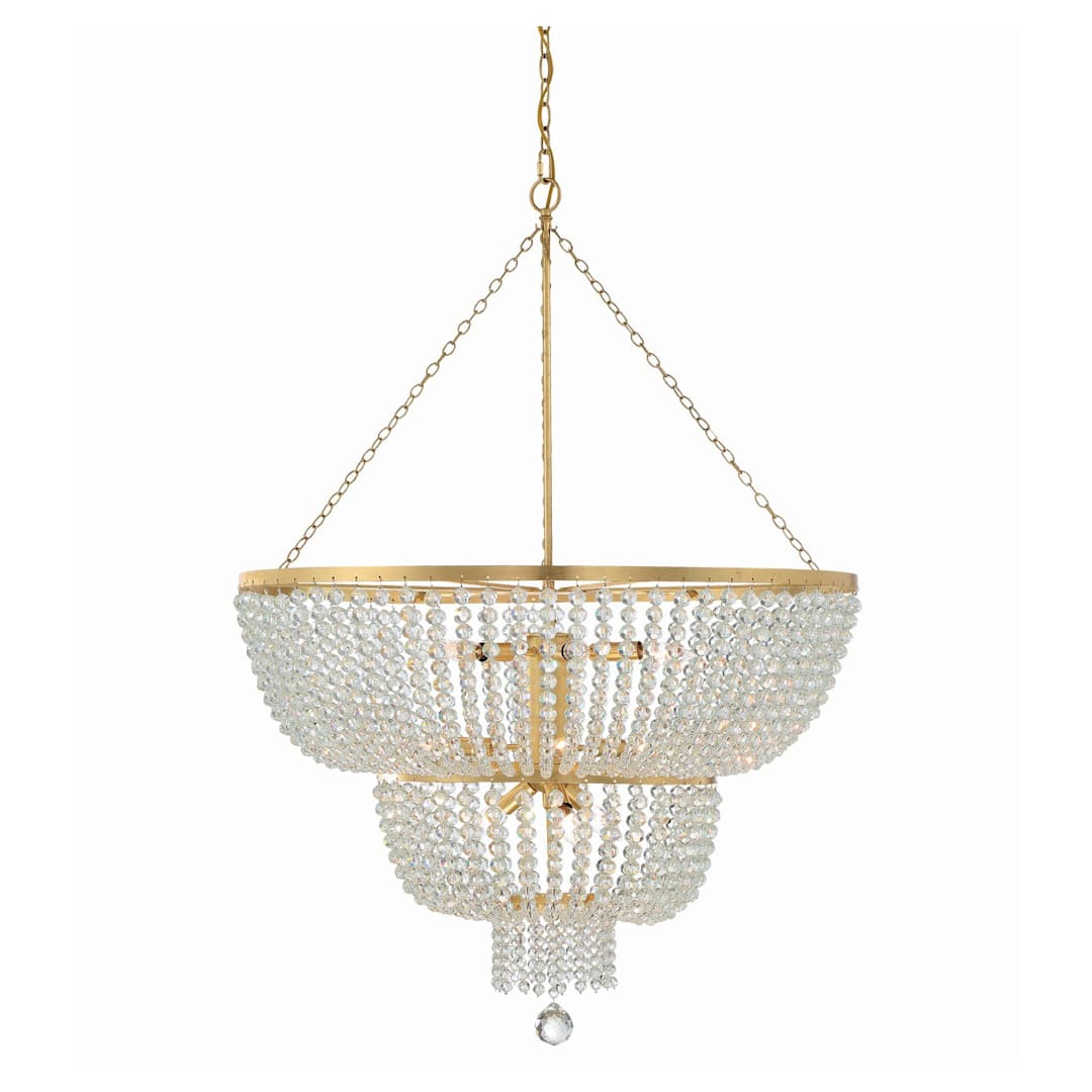 Rylee 12 Light 32" Wide Crystal Chandelier
