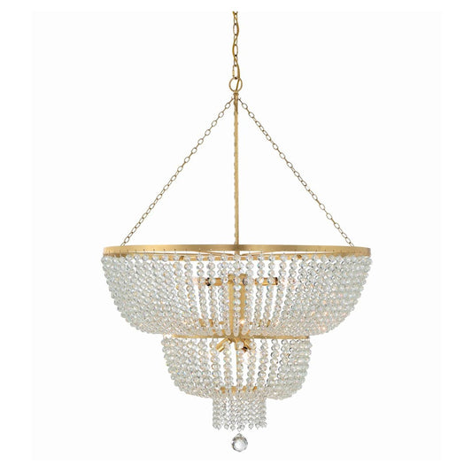 Rylee 12 Light 32" Wide Crystal Chandelier
