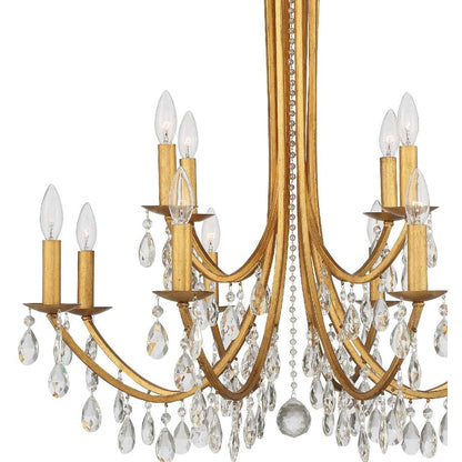 Bridgehampton 12 Light 32" Wide Crystal Chandelier with Swarovski Strass Crystal Accents