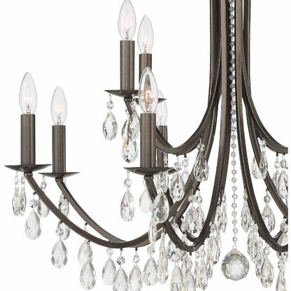 Bridgehampton 12 Light 32" Wide Crystal Chandelier with Swarovski Strass Crystal Accents
