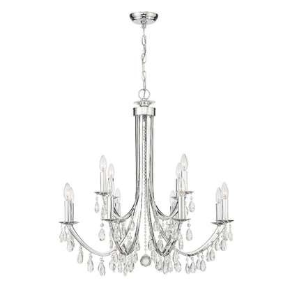 Bridgehampton 12 Light 32" Wide Crystal Chandelier with Swarovski Strass Crystal Accents