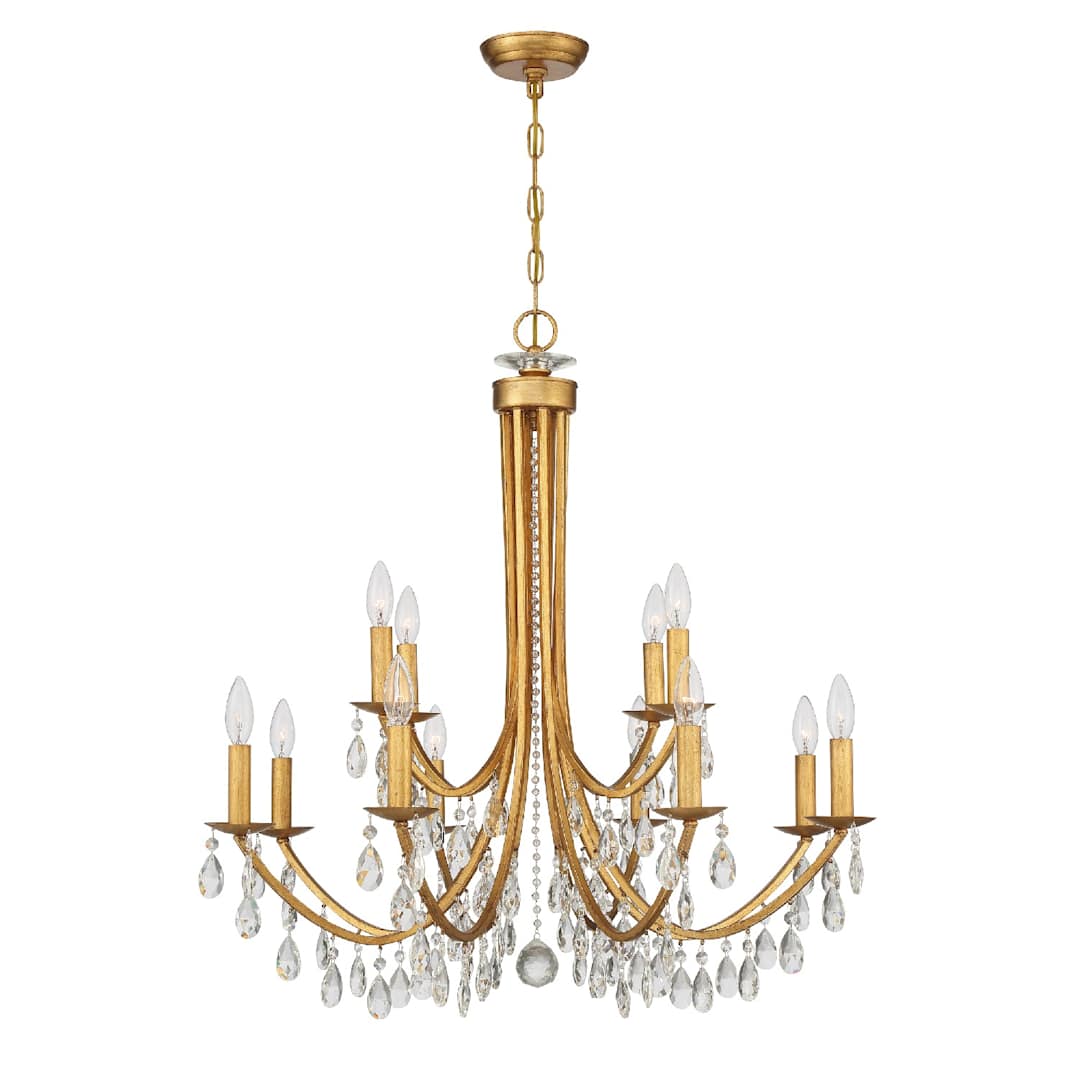 Bridgehampton 12 Light 32" Wide Crystal Chandelier with Swarovski Strass Crystal Accents