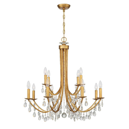 Bridgehampton 12 Light 32" Wide Crystal Chandelier with Swarovski Strass Crystal Accents