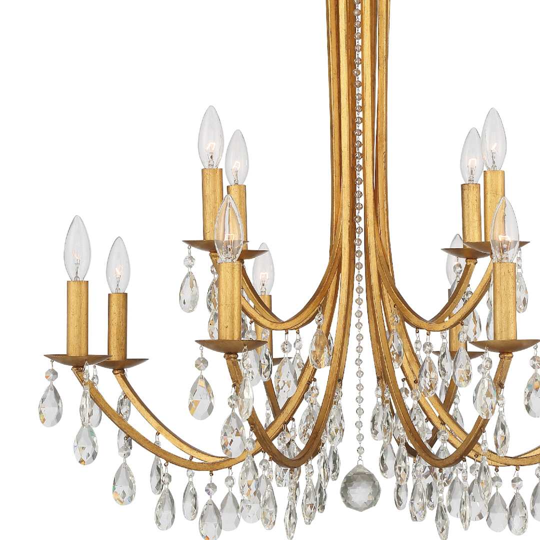 Bridgehampton 12 Light 32" Wide Crystal Chandelier with Swarovski Strass Crystal Accents