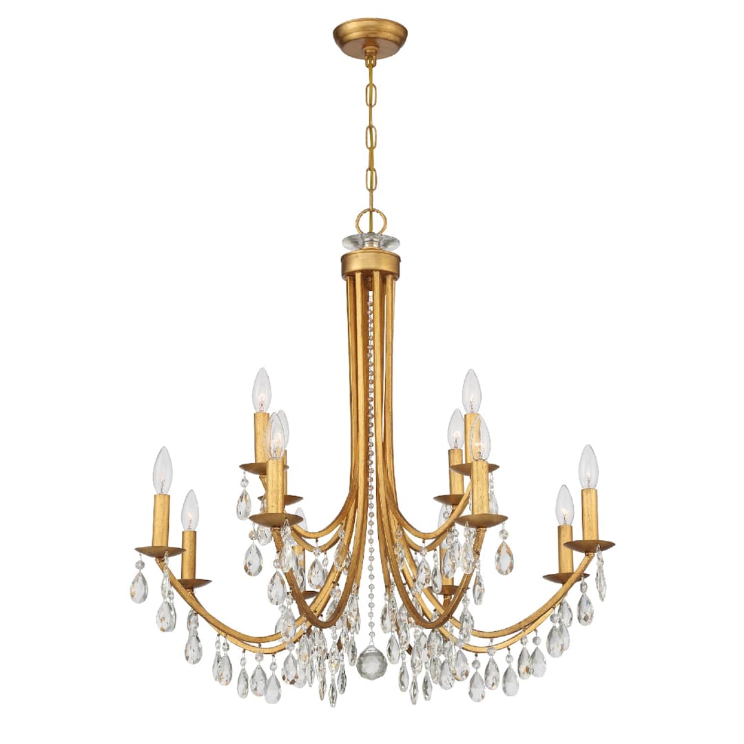 Bridgehampton 12 Light 32" Wide Crystal Chandelier with Swarovski Strass Crystal Accents