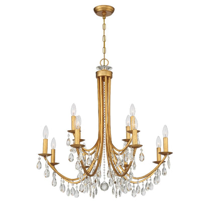 Bridgehampton 12 Light 32" Wide Crystal Chandelier with Swarovski Strass Crystal Accents