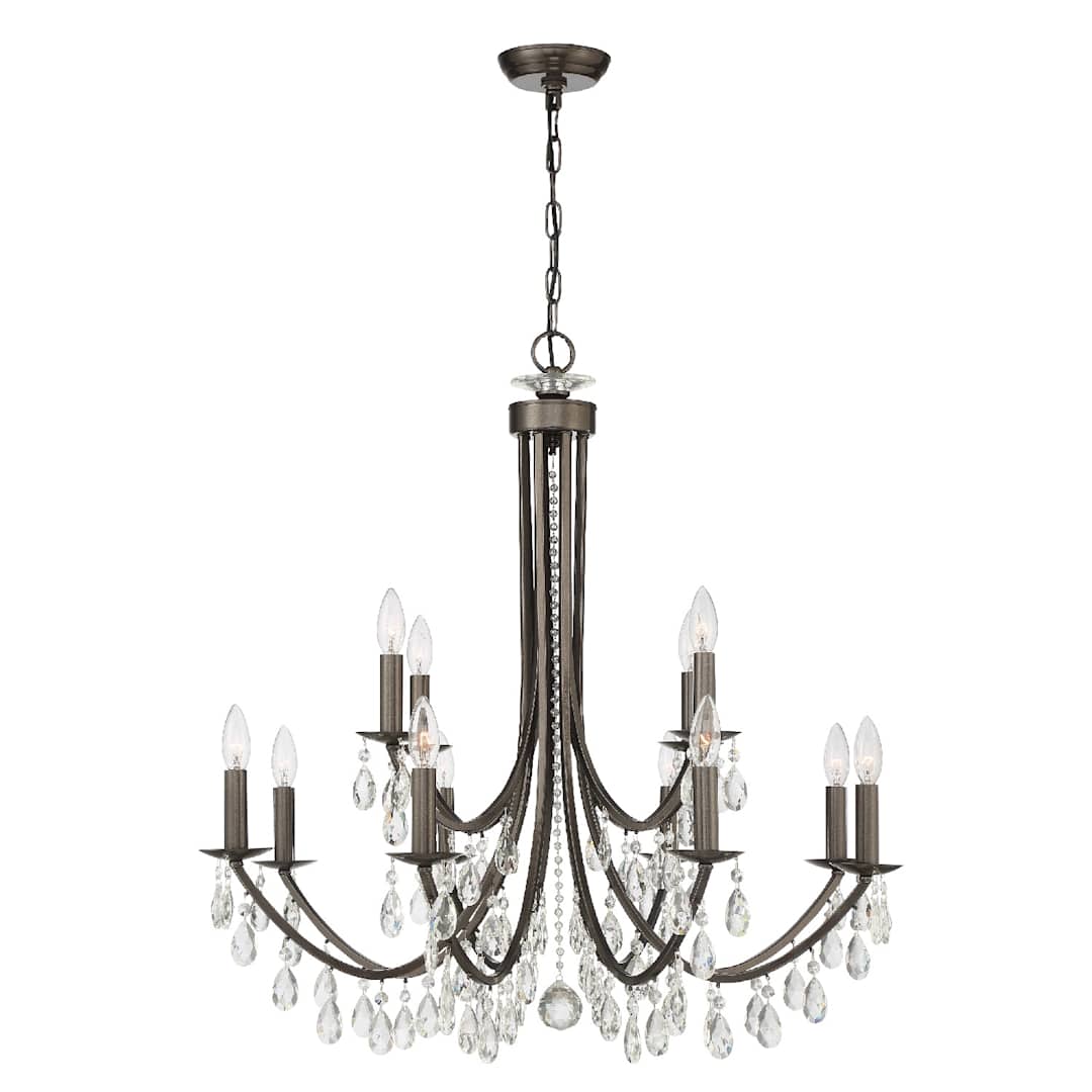 Bridgehampton 12 Light 32" Wide Crystal Chandelier with Swarovski Strass Crystal Accents