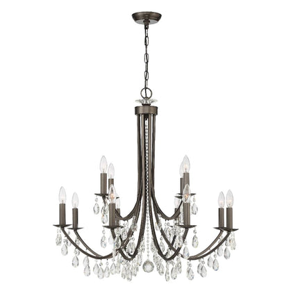 Bridgehampton 12 Light 32" Wide Crystal Chandelier with Swarovski Strass Crystal Accents