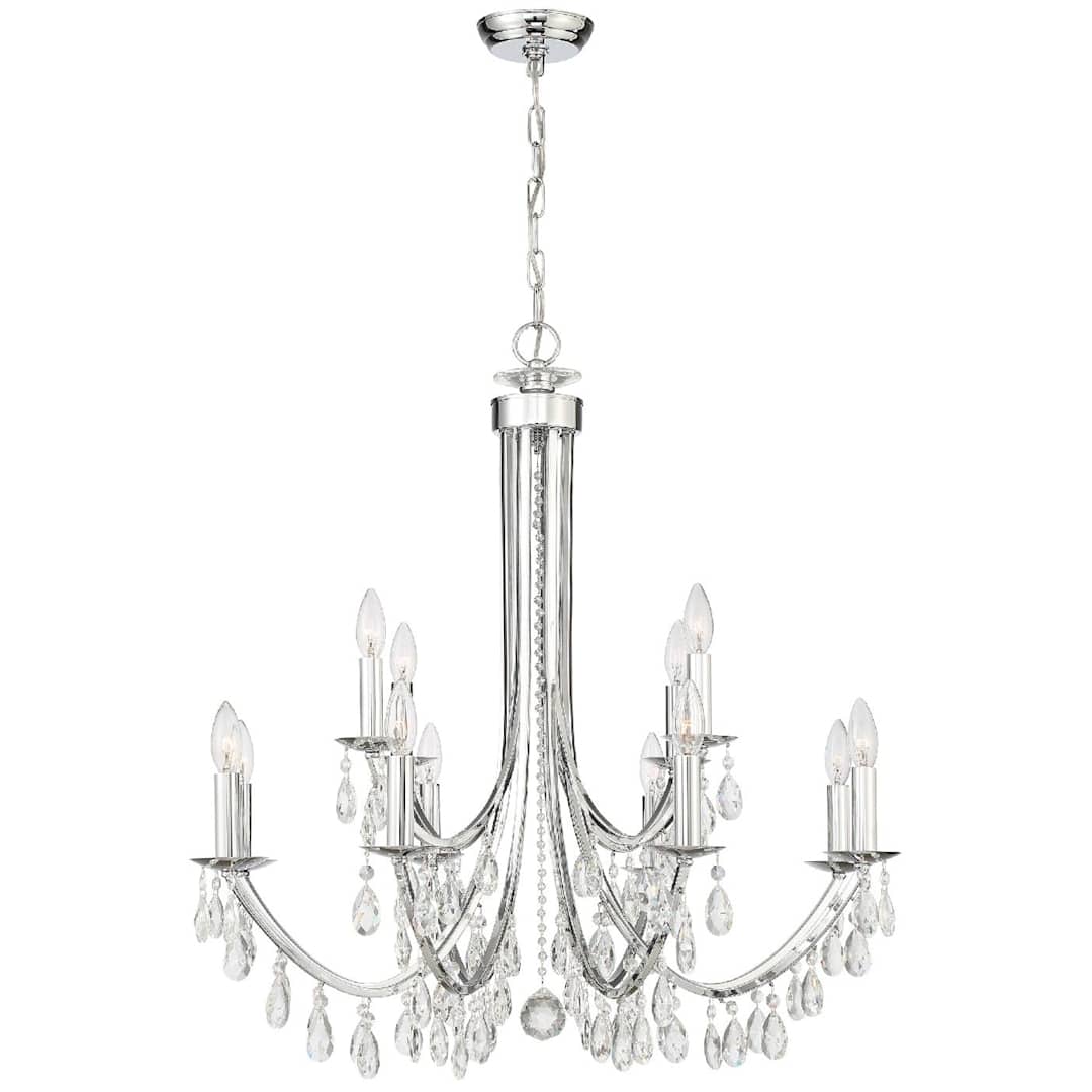 Bridgehampton 12 Light 32" Wide Crystal Chandelier with Swarovski Strass Crystal Accents