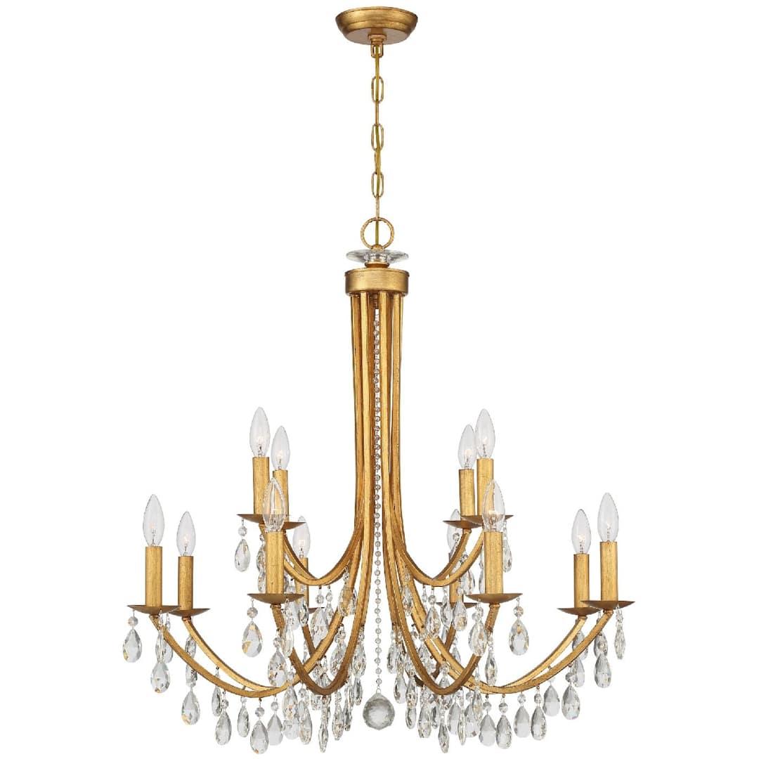 Bridgehampton 12 Light 32" Wide Crystal Chandelier with Swarovski Strass Crystal Accents