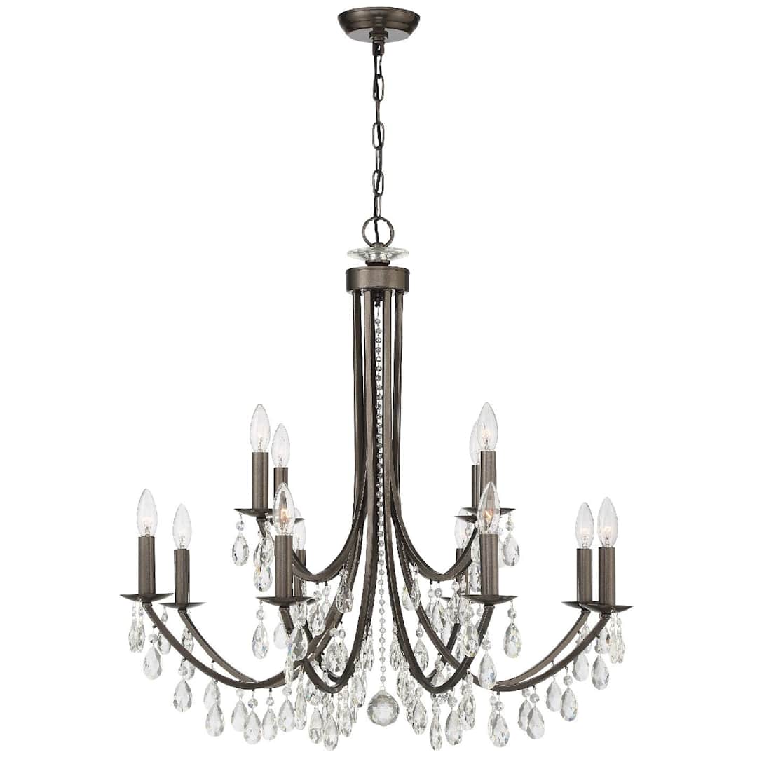 Bridgehampton 12 Light 32" Wide Crystal Chandelier with Swarovski Strass Crystal Accents