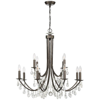 Bridgehampton 12 Light 32" Wide Crystal Chandelier with Swarovski Strass Crystal Accents