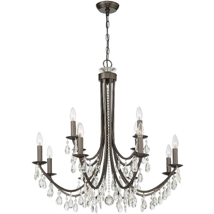 Bridgehampton 12 Light 32" Wide Crystal Chandelier with Swarovski Strass Crystal Accents