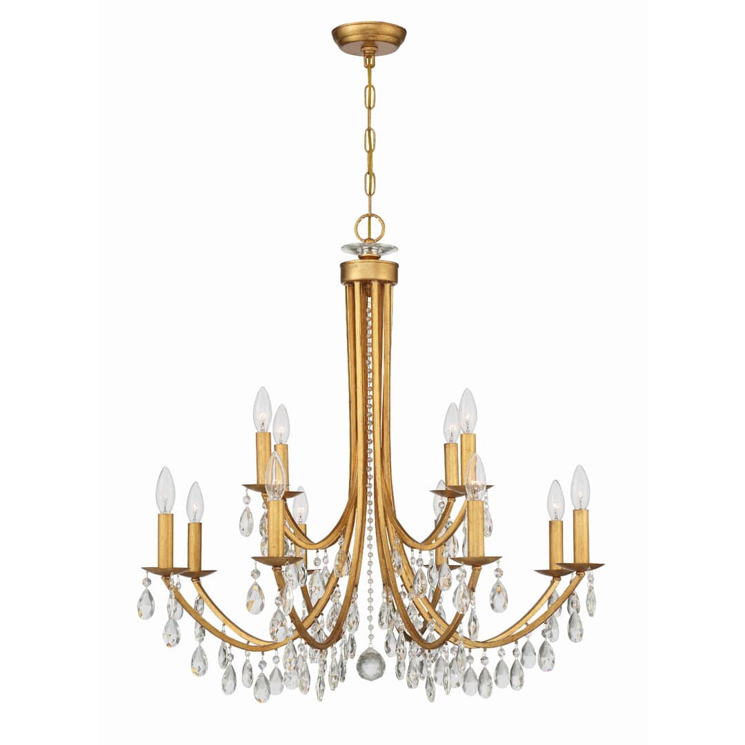 Bridgehampton 12 Light 32" Wide Crystal Chandelier with Swarovski Strass Crystal Accents