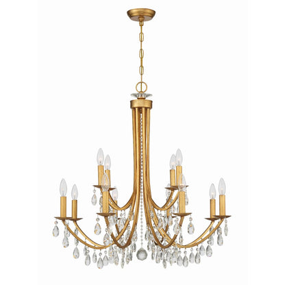 Bridgehampton 12 Light 32" Wide Crystal Chandelier with Swarovski Strass Crystal Accents