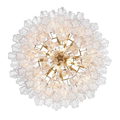 Addis 16 Light 32" Wide Waterfall Chandelier with Clear Glass Shades
