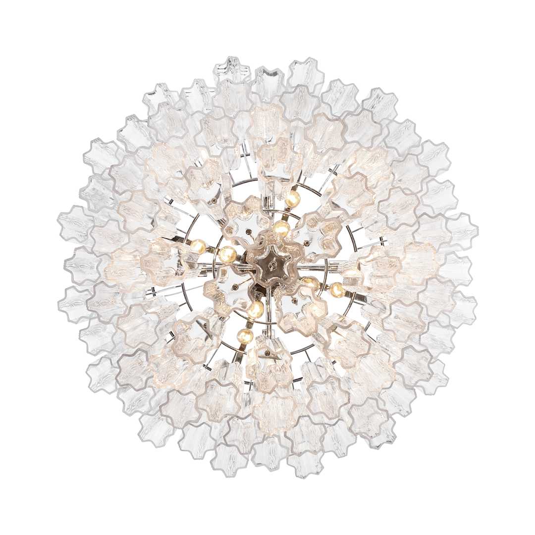Addis 16 Light 32" Wide Waterfall Chandelier with Clear Glass Shades