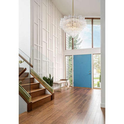 Addis 16 Light 32" Wide Waterfall Chandelier with Clear Glass Shades